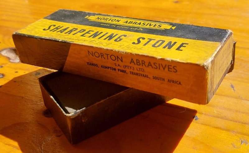 Vintage Norton Abrasives Transvaal Sharpening Stone in Original Box