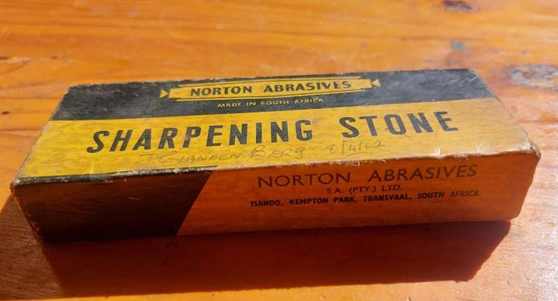 Vintage Norton Abrasives Transvaal Sharpening Stone in Original Box