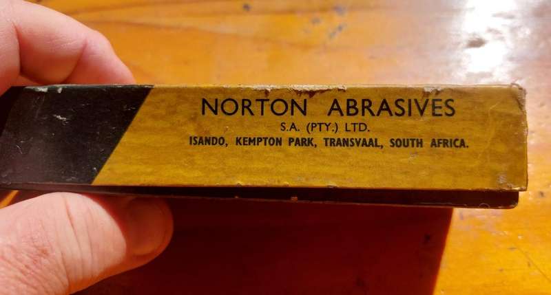 Vintage Norton Abrasives Transvaal Sharpening Stone in Original Box