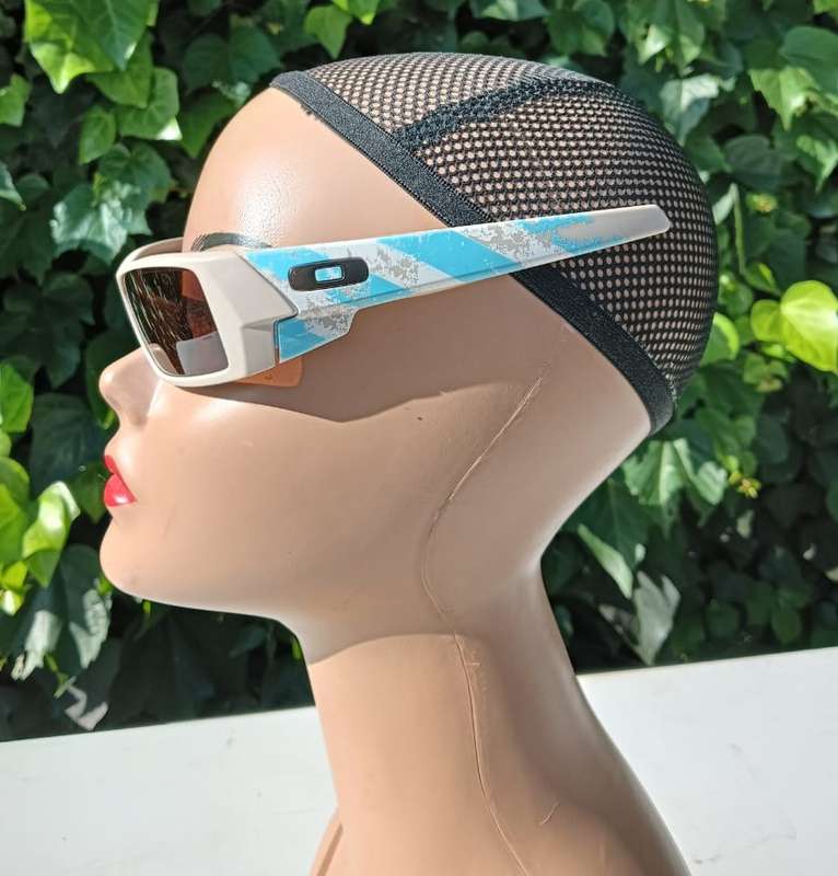 Oakley Gascan 2005 Flying Tigers Matte Sand Blue Sunglasses 12-784 55-16