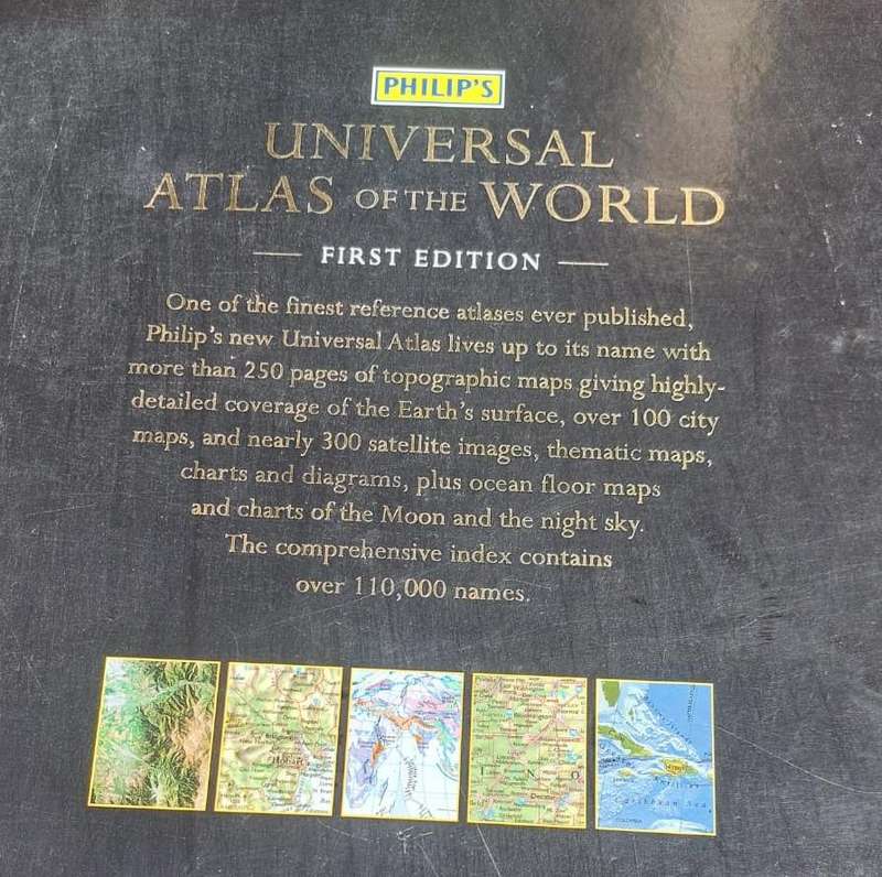 First Edition 2005 Philips Universal Atlas of the World: Hard Outer Case and Hard Cover Binding