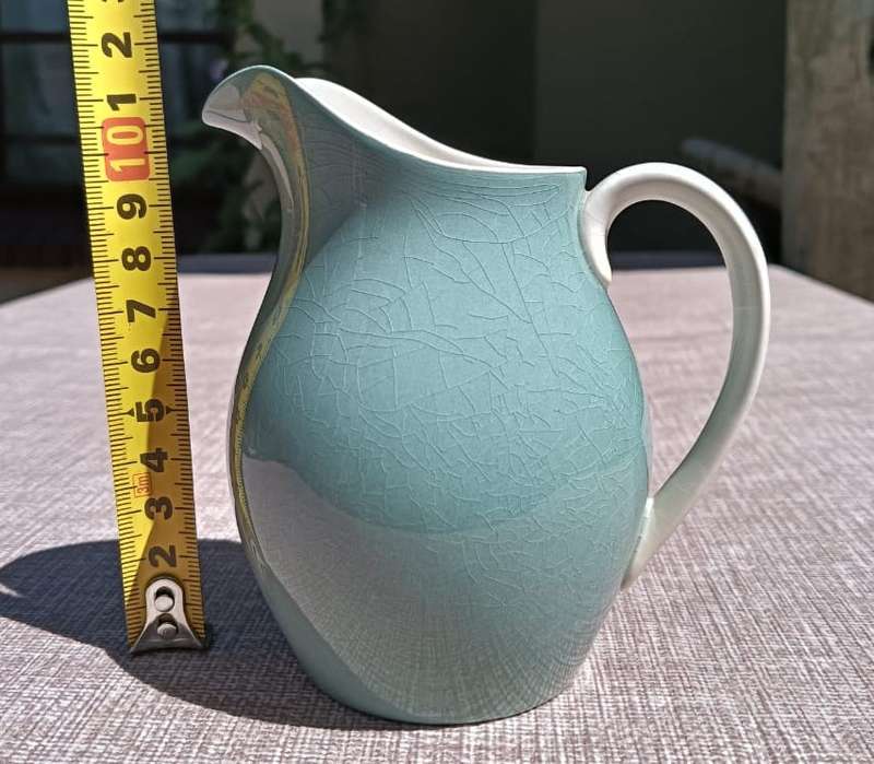 ROYAL DOULTON AQUA GREEN BLUE CREAMER D6430 DESERT STAR PATTERN CIRCA 1954-1964