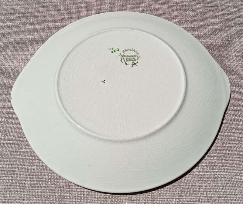 HAND PAINTED 1930S GRIMWADES ROYAL WINTON YELLOW ROSEBUD PATTERN TWO HANDLED PLATE