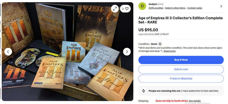 Age of Empires 3 Limited Collectors Edition Boxed Set Complete 32 Bit PC 2005 Hard Cover Book Poster