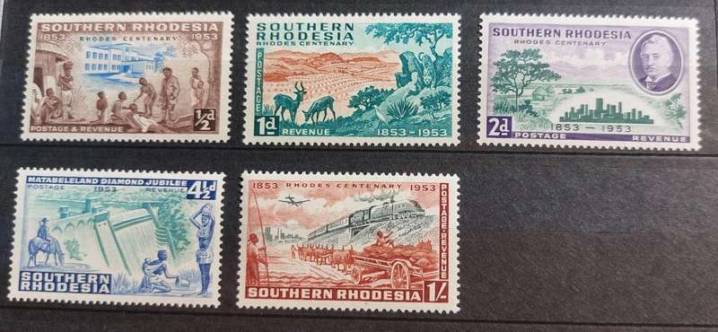 Southern Rhodesia Mint Unused Collection of Commemorative Stamps 1890-1940, 1893-1943 and 1853-1953