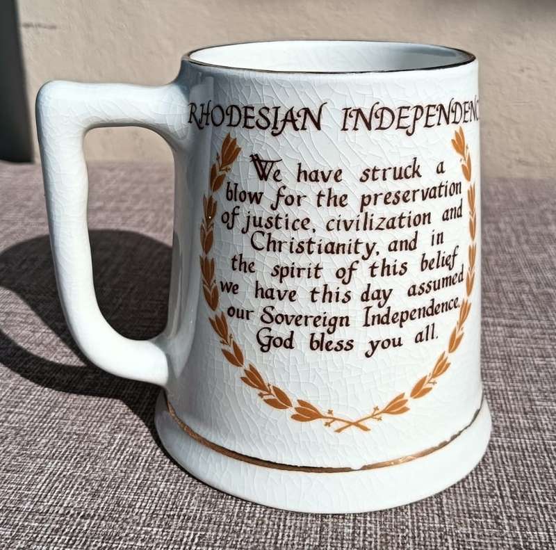DROSTDY WARE SA POTTERY RARE SOUTHERN RHODESIA IAN DOUGLAS SMITH 11 NOV 1965 INDEPENDENCE TANKARD