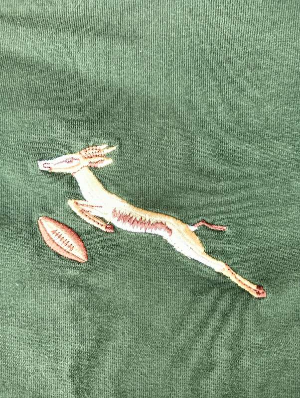 VINTAGE 1990S SOUTH AFRICA RUGBY SPRINGBOKS "CHAK SPORTS" SUPPORTERS JERSEY SIZE L