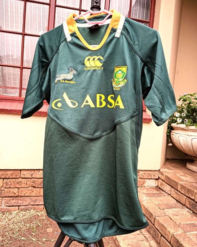 SOUTH AFRICA 2012/2013 RUGBY SPRINGBOKS CANTERBURY SUPPORTERS JERSEY SIZE M