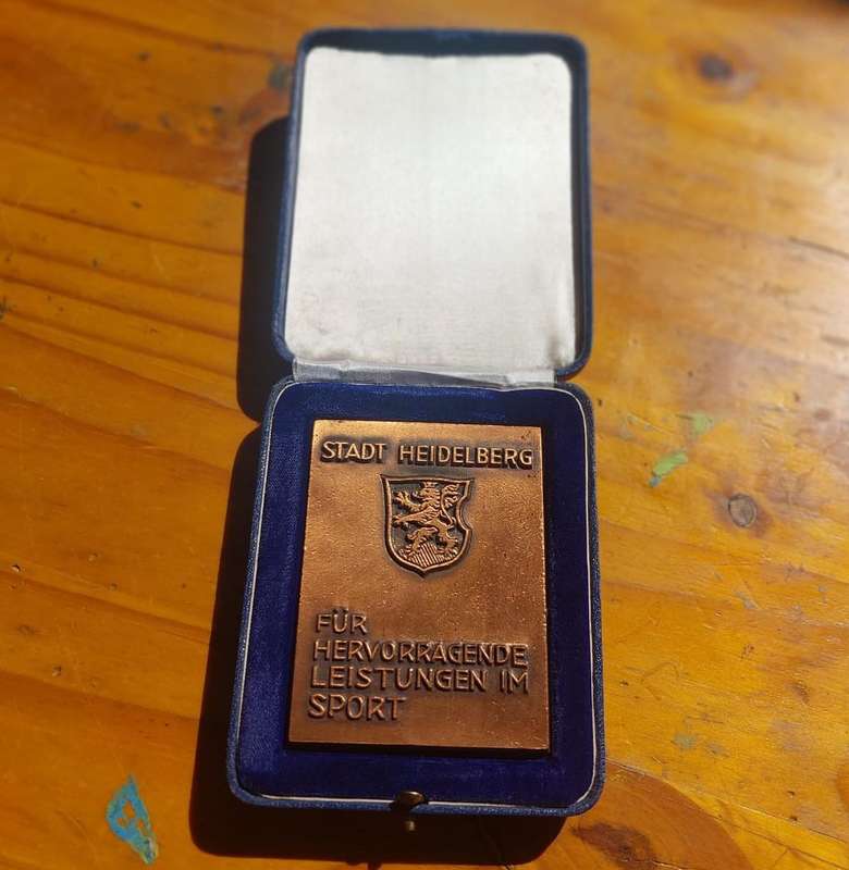 German Stadt Heidelberg Bronze Metal Medal 1970s Sporting Achievements