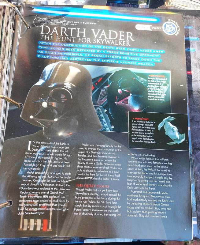 Star Wars 2002 De Agostini Fact Files Complete Issues 1 to 140 in 7 Ring Binders Plus Galaxy Poster
