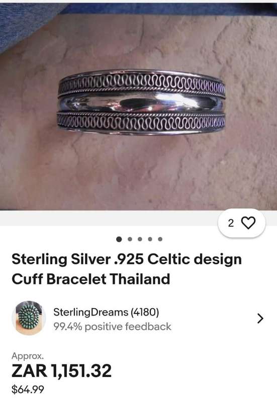 Sterling Silver 16.97g Bangle with Intricate Celtic Knot Design