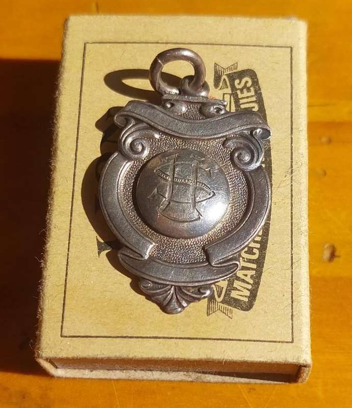 Sterling Silver Fob Medal 1931 Date Marked  Herbert Bushell & Sons Birmingham England - Weight 6.4g