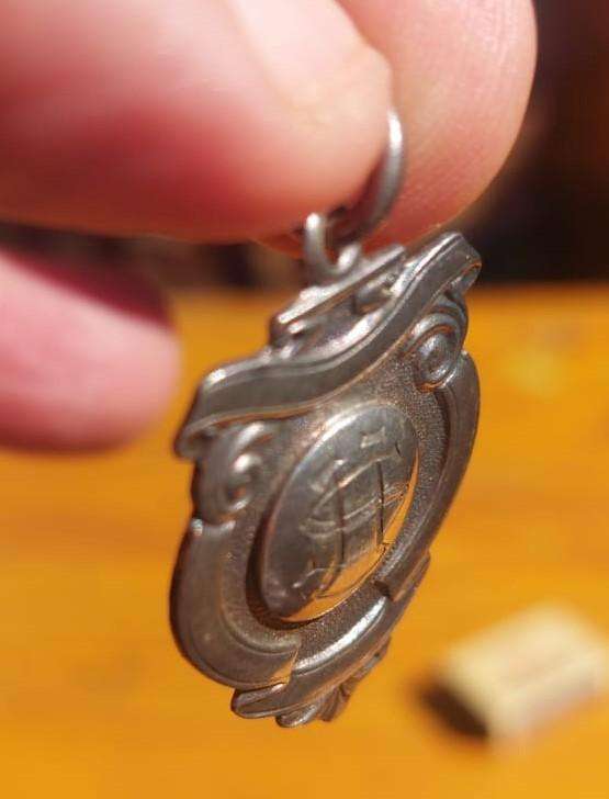 Sterling Silver Fob Medal 1931 Date Marked  Herbert Bushell & Sons Birmingham England - Weight 6.4g