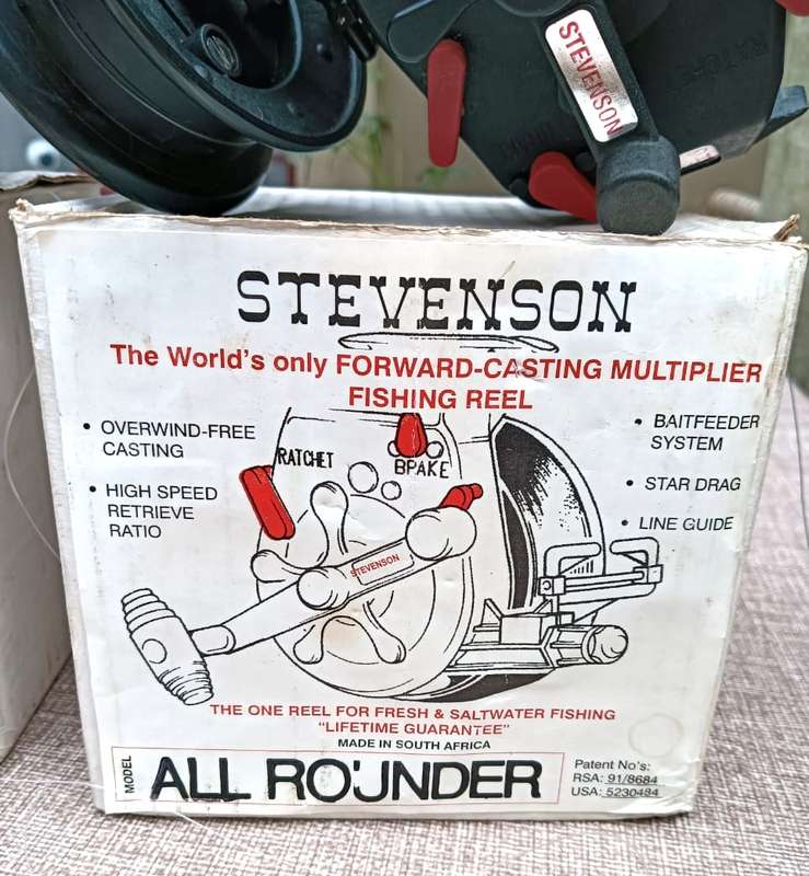 Two Stevenson Multiplier Fishing Reels with Fully Lined Spools Original Boxes Spare Spools Included