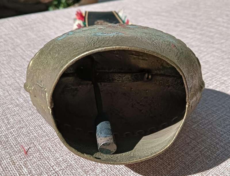 Awesome Large Swiss Brass Cow Bell - Bell Width 14cm - Nice Sound with Clapper In Tact
