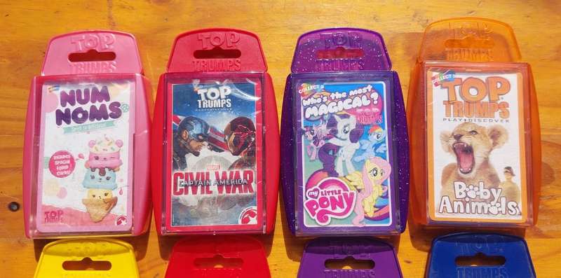 Batch of 12 TOP TRUMPS Card Sets (2 Harry Potter) Hard Plastic Casings - Good Condition - Set 1 of 2