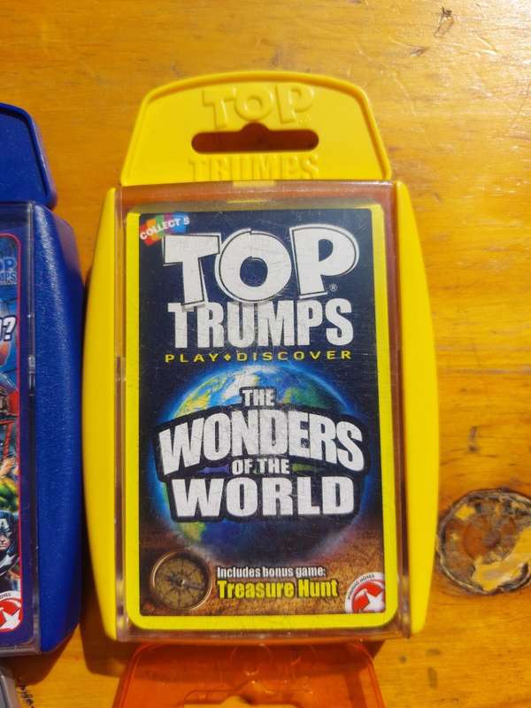 Batch of 9 TOP TRUMPS CARD SETS All in Hard Plastic Casings and in Good Condition Set 1 of 2