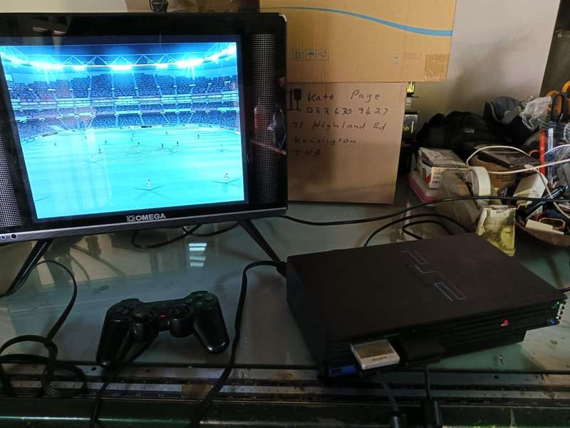 Sony Playstation 2 Fat Console Model 30002 Working with 2 Controllers and Fifa 10 Game