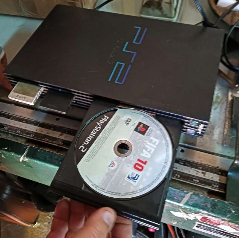 Sony Playstation 2 Fat Console Model 30002 Working with 2 Controllers and Fifa 10 Game
