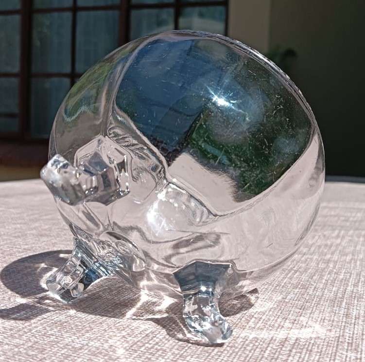 United US Glass Company (1891-1962) Sheraton Powdered Sugar Bowl with Roman Greek Key Design