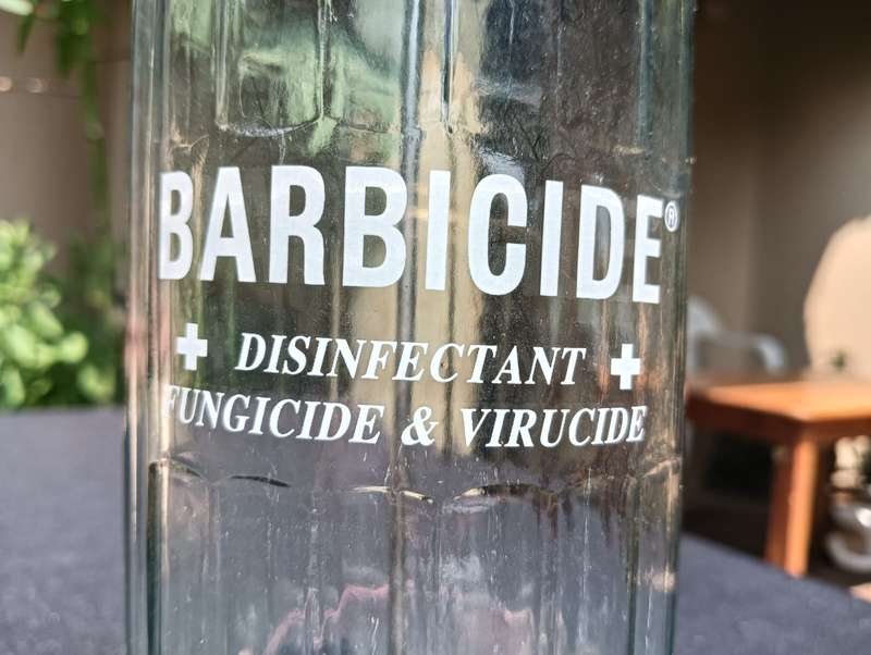 Old School Vintage Barbicide / Germicide Disinfectant Medical Jar