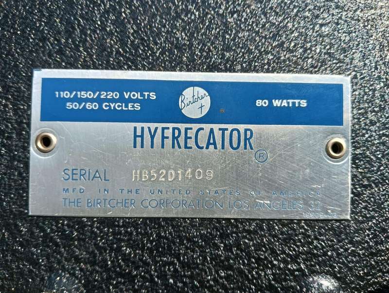 Vintage 1940s Birtcher Hyfrecator (Electrosurgery Machine)  Turns On!