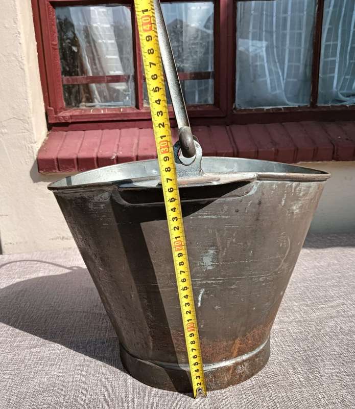 Vintage FM Danish Milk Bucket with Handle 36cm x 23cm Oval