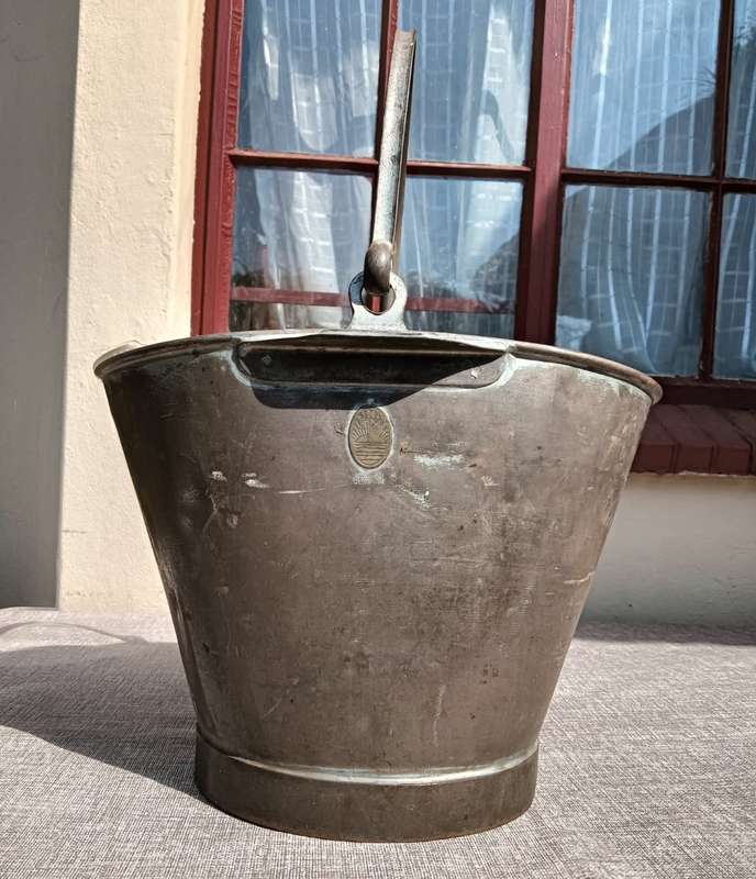 Vintage FM Danish Milk Bucket with Handle 36cm x 23cm Oval