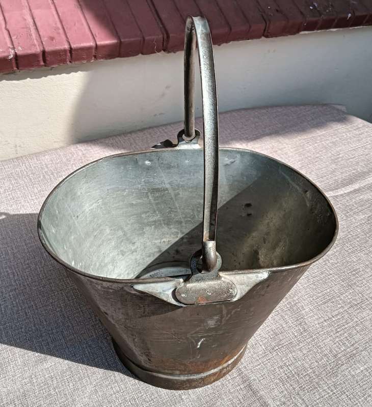 Vintage FM Danish Milk Bucket with Handle 36cm x 23cm Oval