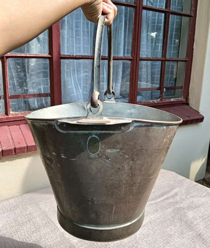 Vintage FM Danish Milk Bucket with Handle 36cm x 23cm Oval