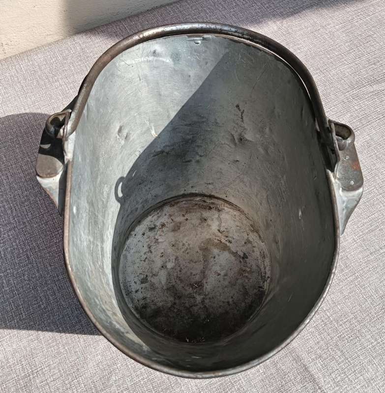 Vintage FM Danish Milk Bucket with Handle 36cm x 23cm Oval