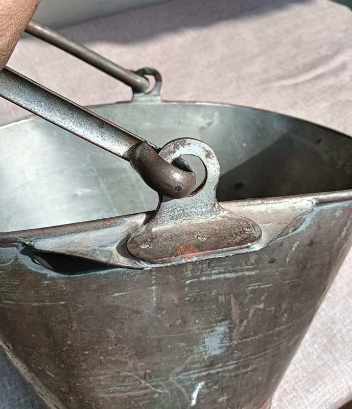 Vintage FM Danish Milk Bucket with Handle 36cm x 23cm Oval