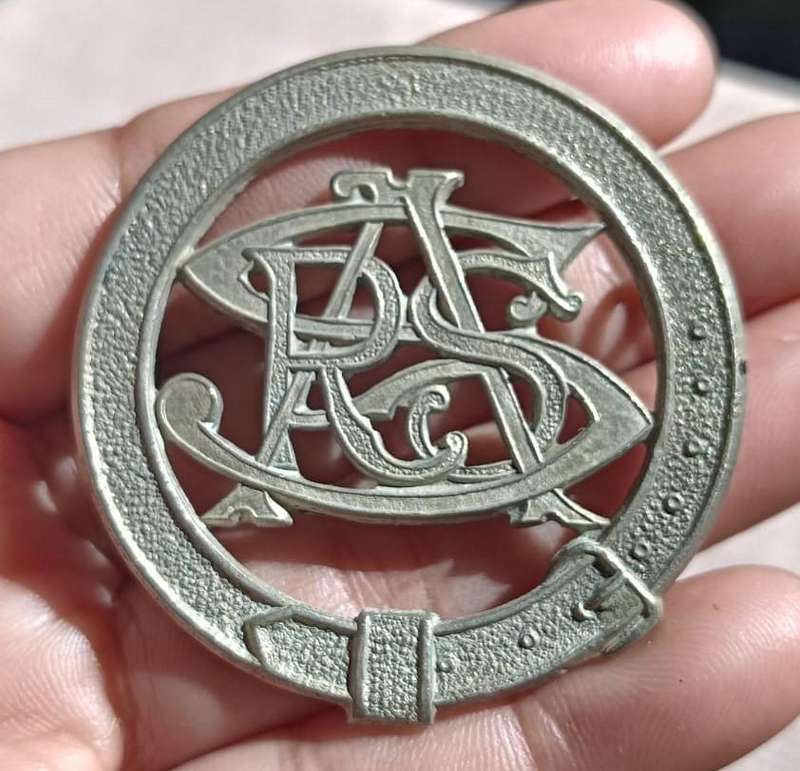 Vintage SAR / SAS Railways Monogram Badge with Lugs in Tact Circa 1940-1980