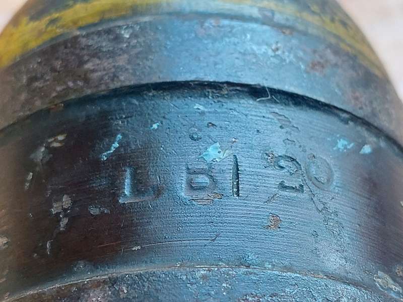 Inert WWII Era British ML 3-Inch MK 2 Mortar with 6 Tail Vanes