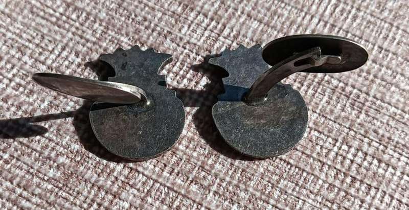 Wassenaar Family Crest Silver Metal Whale Back Cufflinks