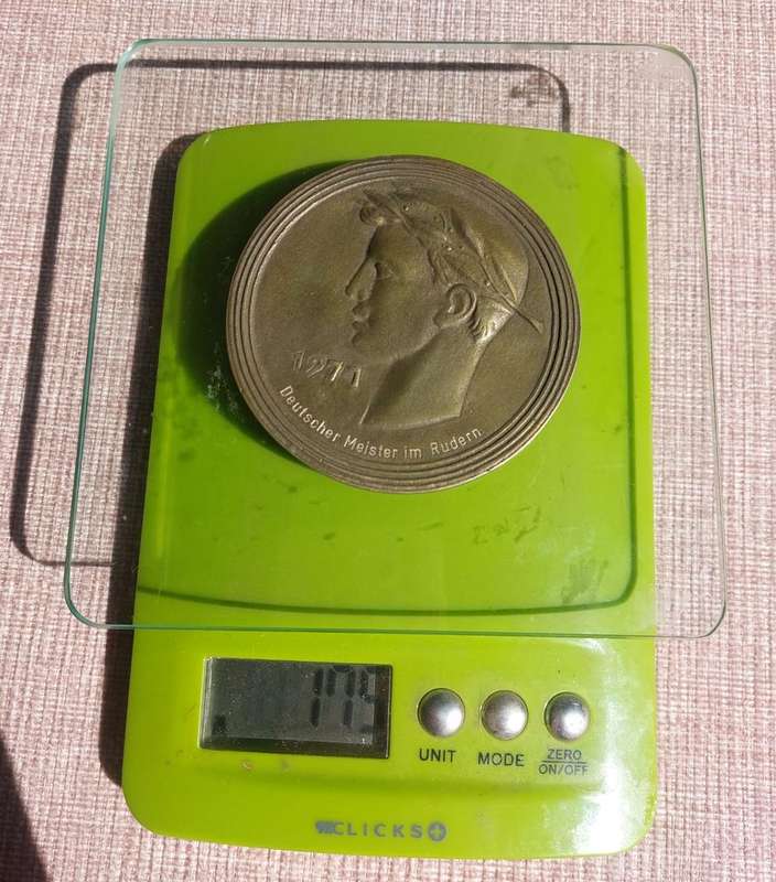 Bronze Metal Medal 1977 Deutscher Meister im Rudern (German Champion in Rowing)