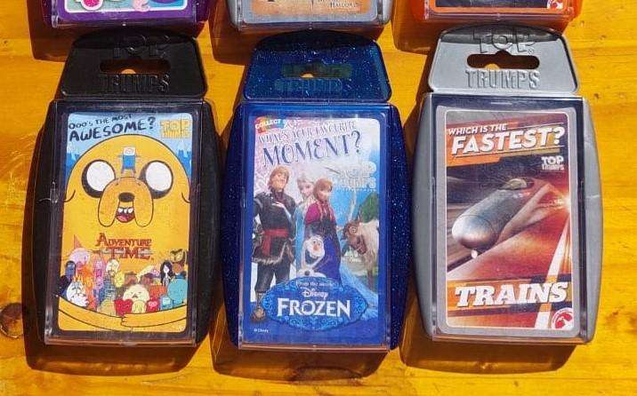 Batch of 9 TOP TRUMPS CARD SETS All in Hard Plastic Casings and in Good Condition Set 1 of 2