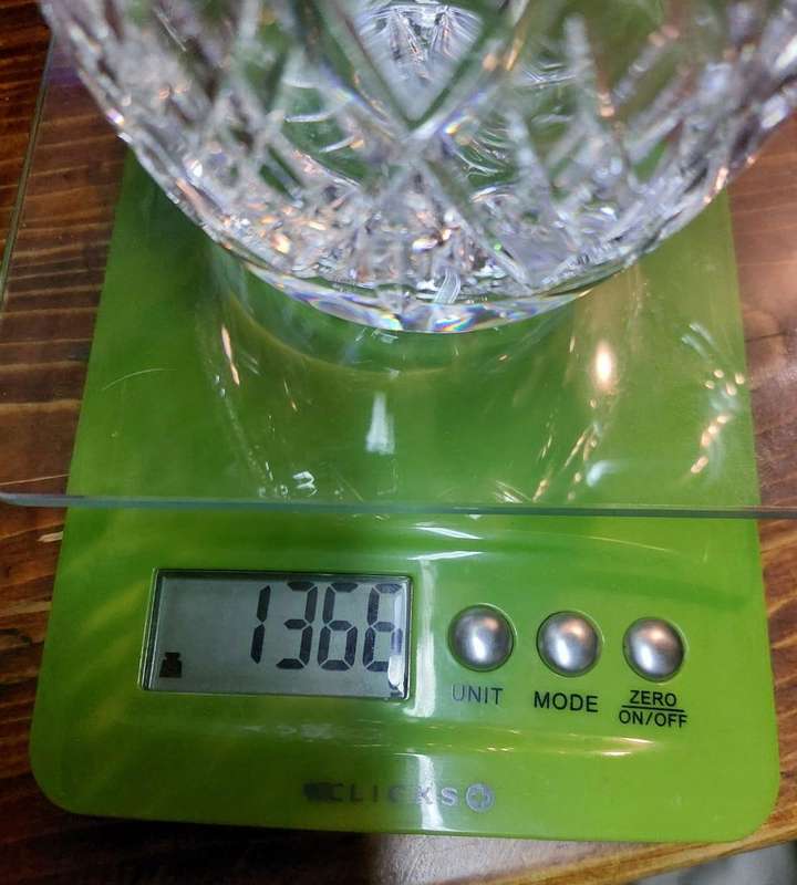 Wild Coast Sun 1987 Christmas Crystal Jug Large 19cm High Heavy 1.36kg Rings at Slightest Ping!