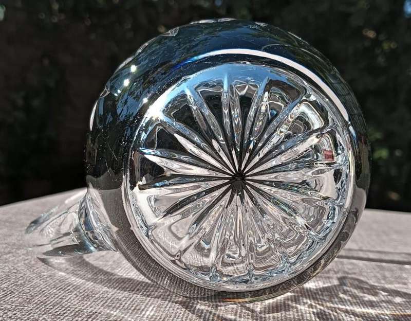 Wild Coast Sun 1987 Christmas Crystal Jug Large 19cm High Heavy 1.36kg Rings at Slightest Ping!