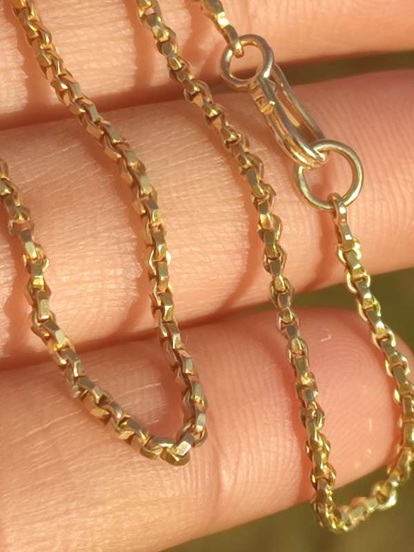 Vintage 9ct Gold Unusual Strong Link Chain