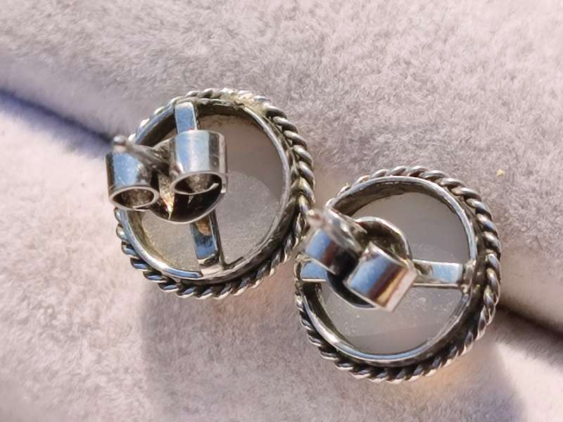 Aqua Chalcedony Sterling Earrings