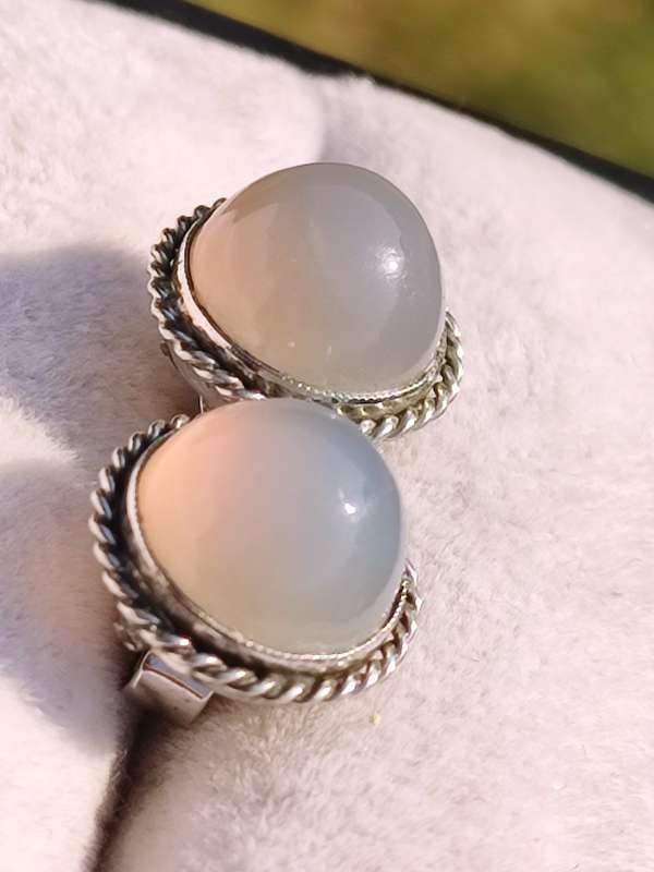Aqua Chalcedony Sterling Earrings