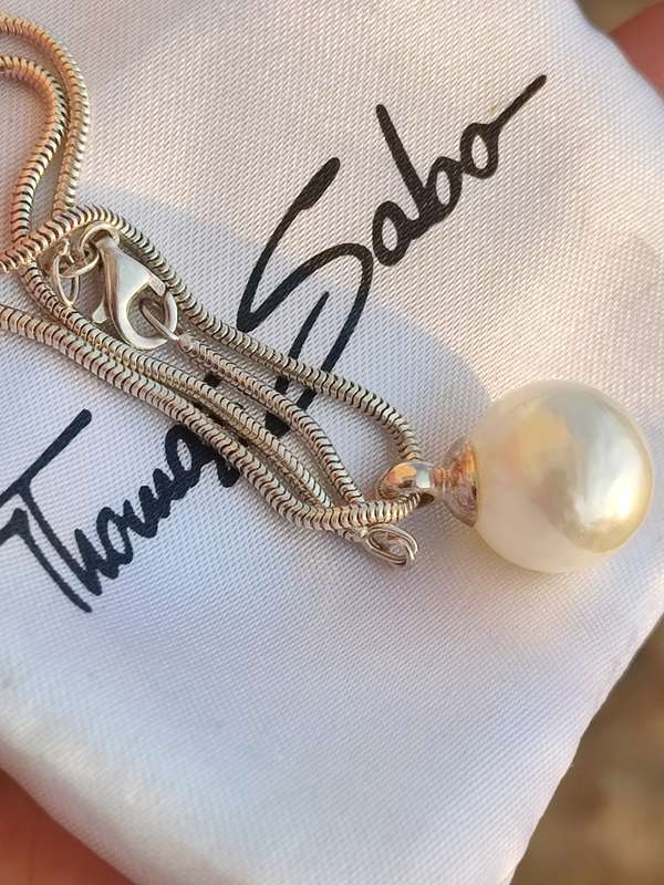 Sterling Thomas Sabo Pearl Pendant Set