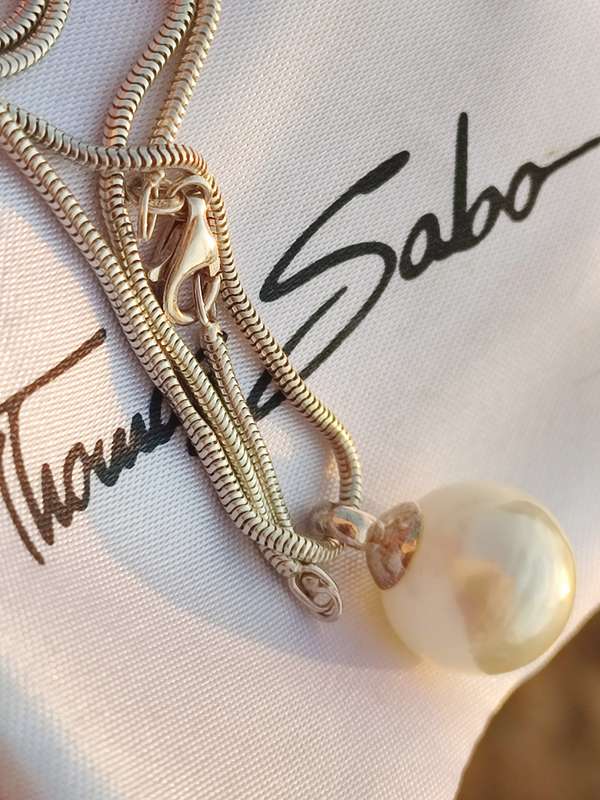 Sterling Thomas Sabo Pearl Pendant Set