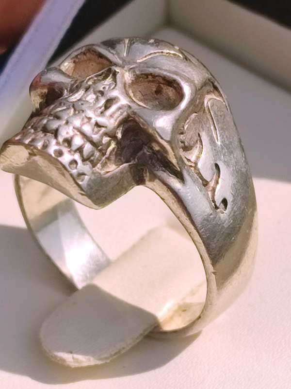 Solid Vintage Sterling Skeleton Ring