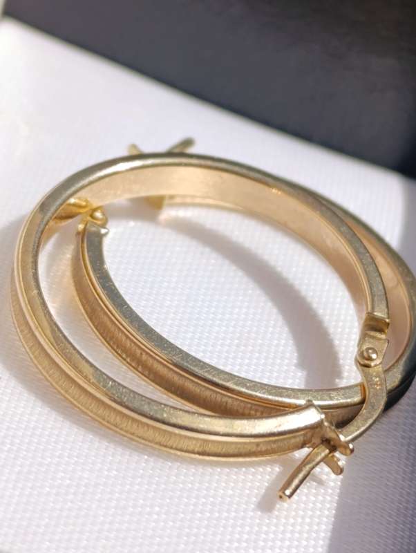 9ct Gold Hoop Design Earrings