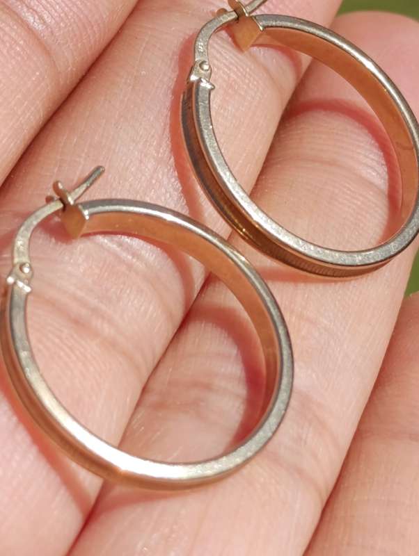 9ct Gold Hoop Design Earrings