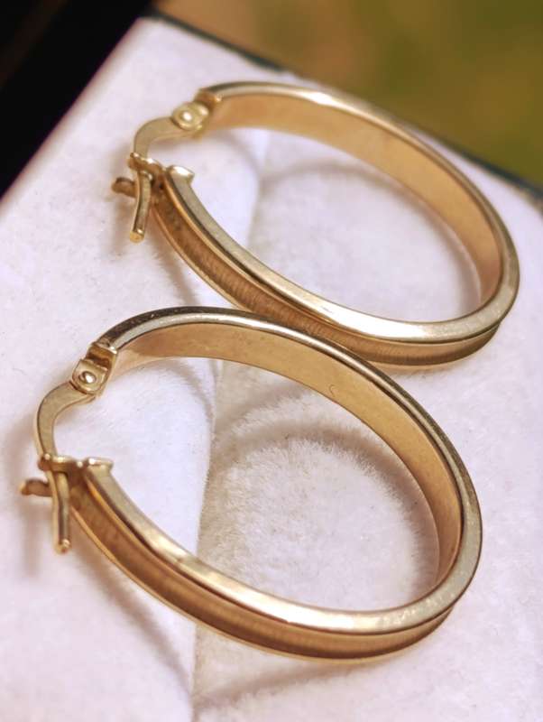 9ct Gold Hoop Design Earrings