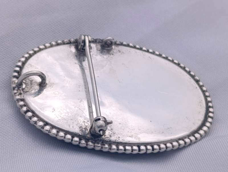 Large Sterling Wedgewood Pendant Brooch