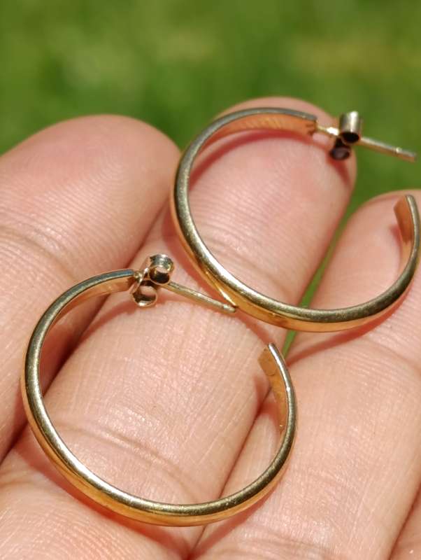 9ct Gold Open Hoop Earrings